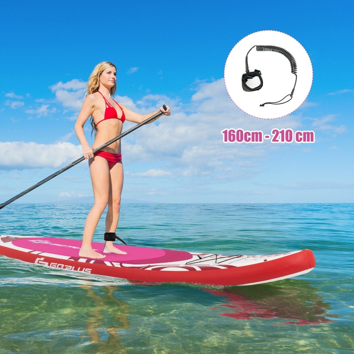 11 Foot Inflatable Adjustable Paddle Board with Carry Bag - GoPlus - Inflatable Stand - Up Paddleboards - GTIN0736542321616 - 5