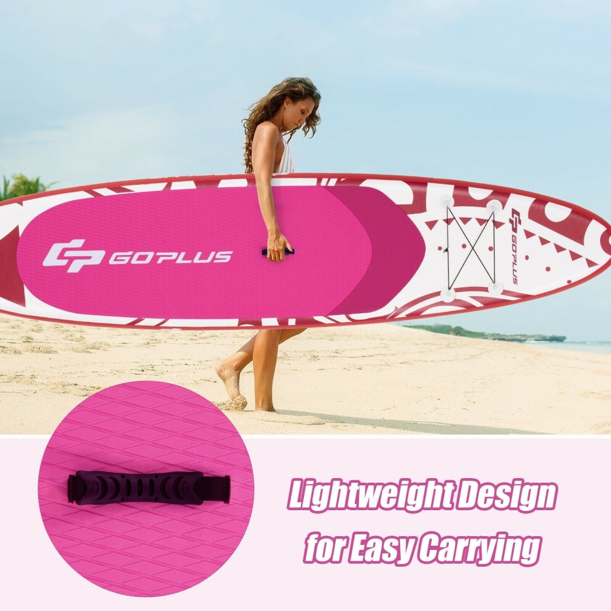 11 Foot Inflatable Adjustable Paddle Board with Carry Bag - GoPlus - Inflatable Stand - Up Paddleboards - GTIN0736542321616 - 4