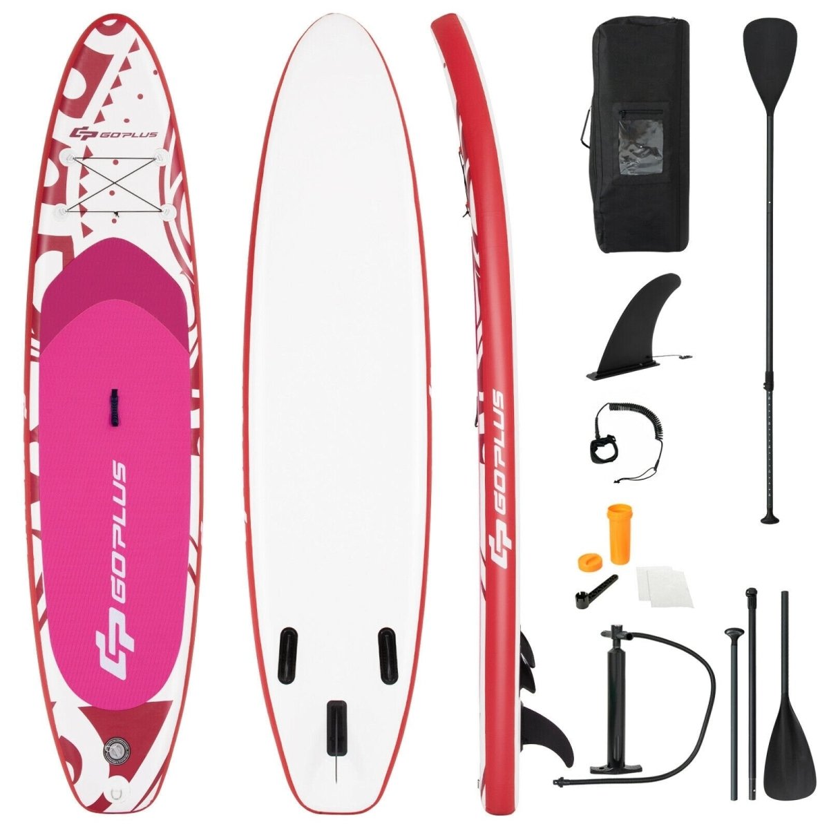 11 Foot Inflatable Adjustable Paddle Board with Carry Bag - GoPlus - Inflatable Stand - Up Paddleboards - GTIN0736542321616 - 1