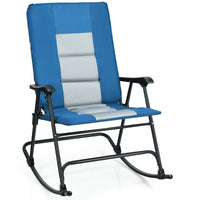 Thumbnail for Portable Padded Rocking Camping Chair Blue