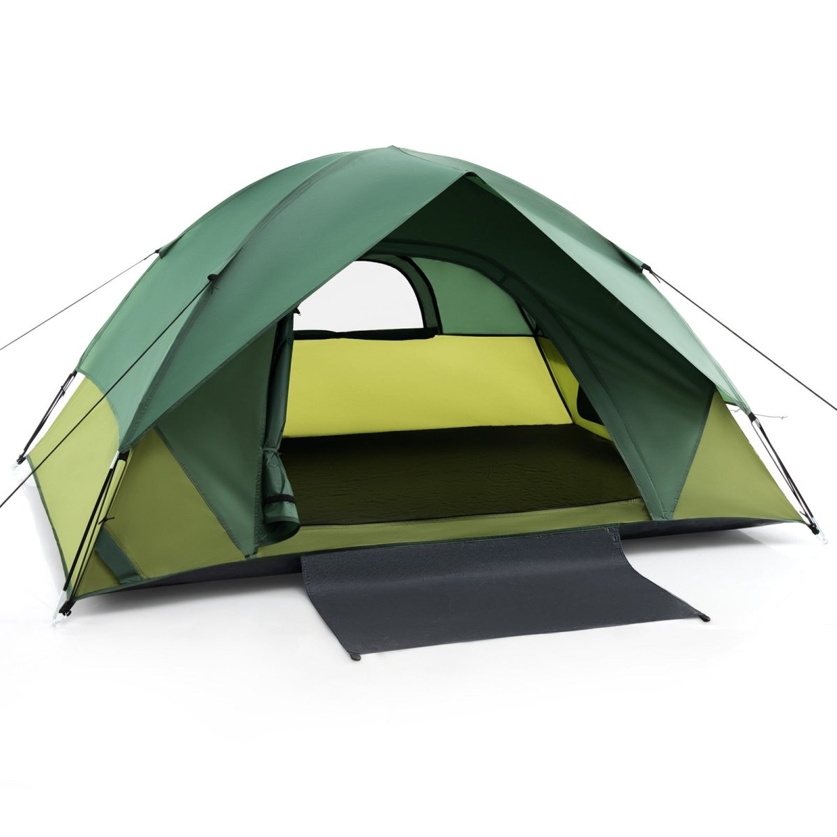 2 person Camping Tent with Removable Rain Fly and Double Layer Door Green - Costway - Camping Tents - GTIN - 2