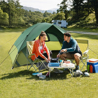 Thumbnail for 2 person Camping Tent with Removable Rain Fly and Double Layer Door Green - Costway - Camping Tents - GTIN - 4