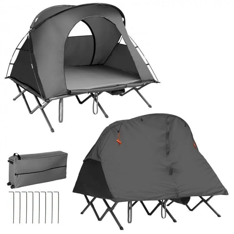 2 Person Outdoor Camping Tent with External Cover Green & Grey - Costway - Camping Tents - GTIN0794094543900 - 8