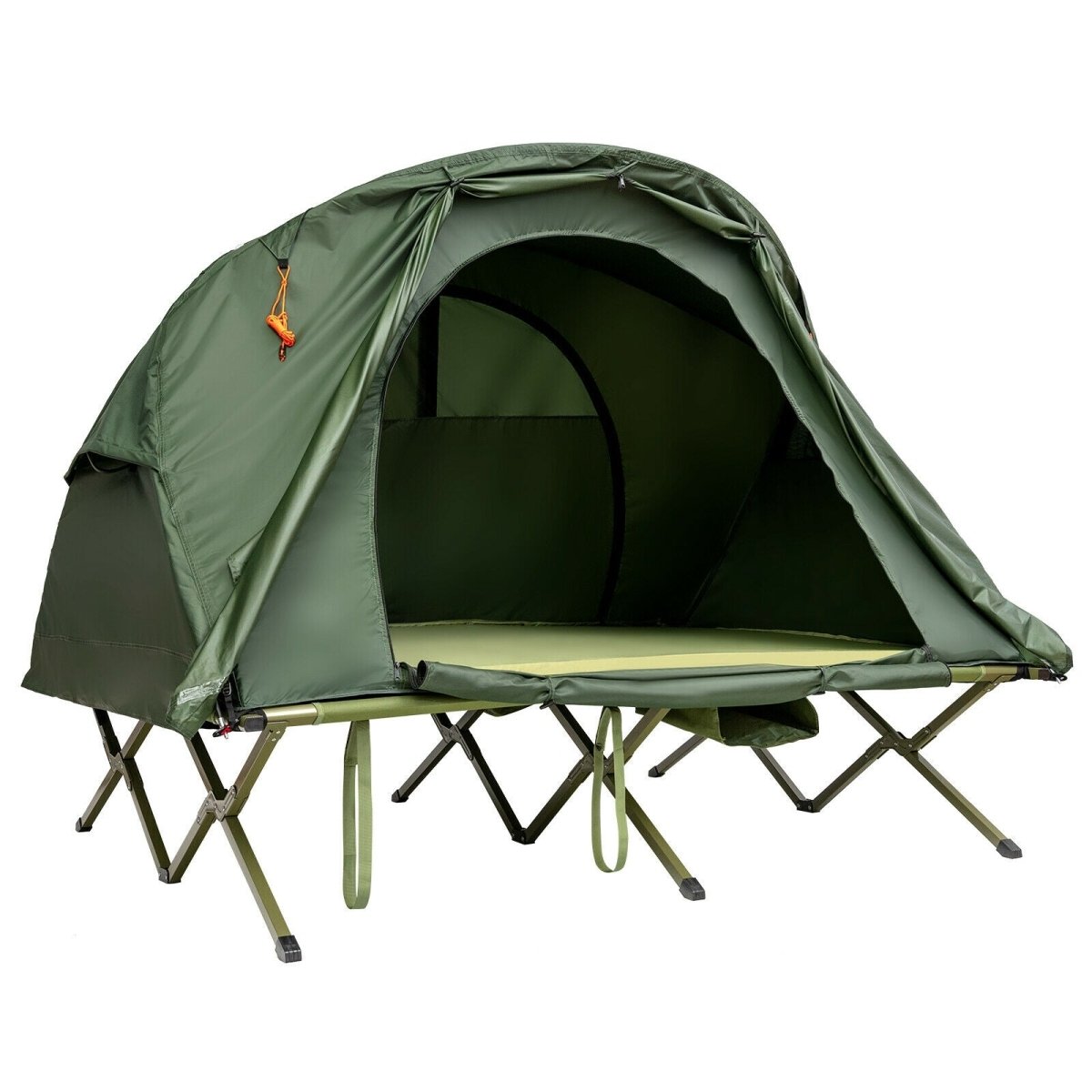 2 Person Outdoor Camping Tent with External Cover Green & Grey - Costway - Camping Tents - GTIN0794094543917 - 1