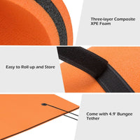 Thumbnail for 3 Layer Floating Water Pad 12 Foot Length Orange - GoPlus - Water Pads - GTIN796914862550 - 4