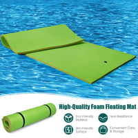 Thumbnail for 3 Layer Floating Water Pad 12x6 Foot Green & Blue - Costway - Water Pads - GTIN0783501298137 - 6