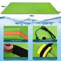 Thumbnail for 3 Layer Floating Water Pad 12x6 Foot Green & Blue - Costway - Water Pads - GTIN0783501298137 - 5