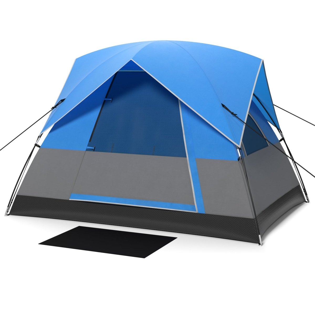 3 Person Camping Tent with Removable Floor Mat Blue - Costway - Camping Tents - GTIN - 1