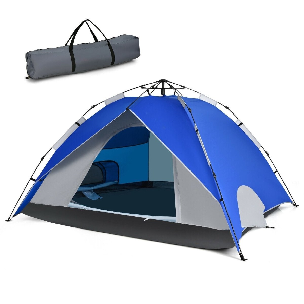 4 Person Pop - Up Waterproof Camping Tent with Detachable Sun Shelter - GoPlus - Camping Tents - GTIN6473512486220 - 1