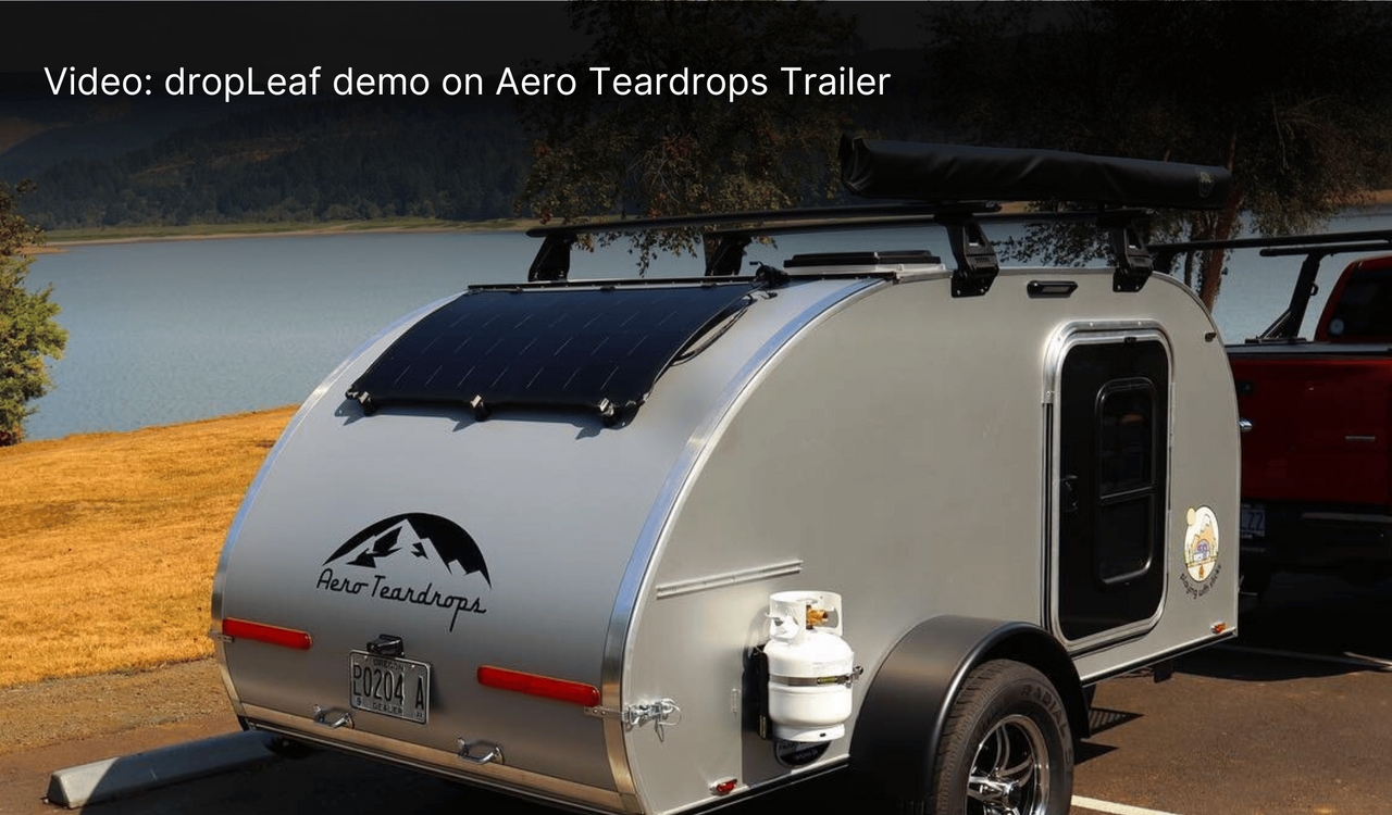 LIGHTLEAF dropLeaf Deployable lightweight RV Trailer Solar Panel