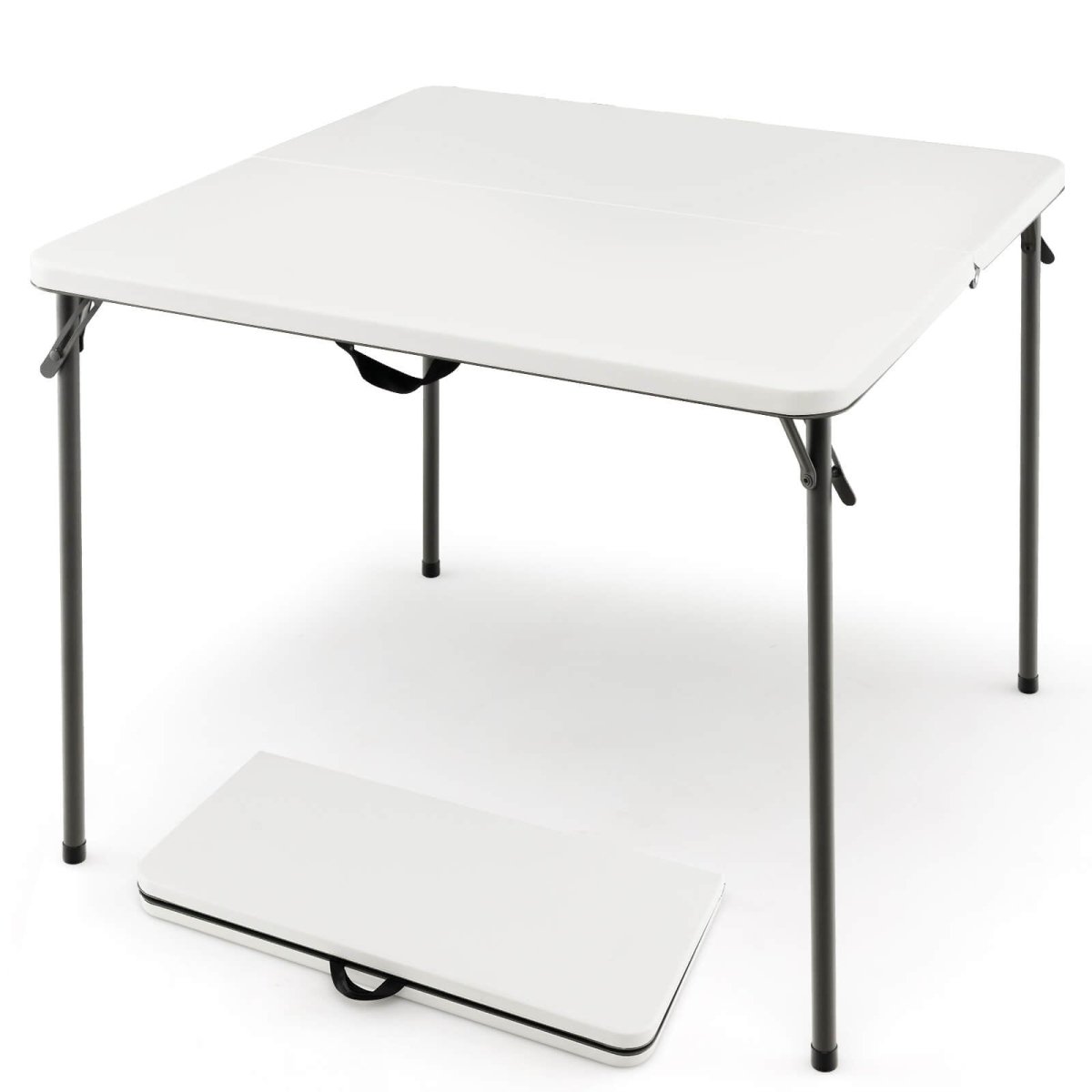 All - Weather HDPE Folding Camping Table with Rustproof Steel Frame - Costway - Tables - GTIN - 1