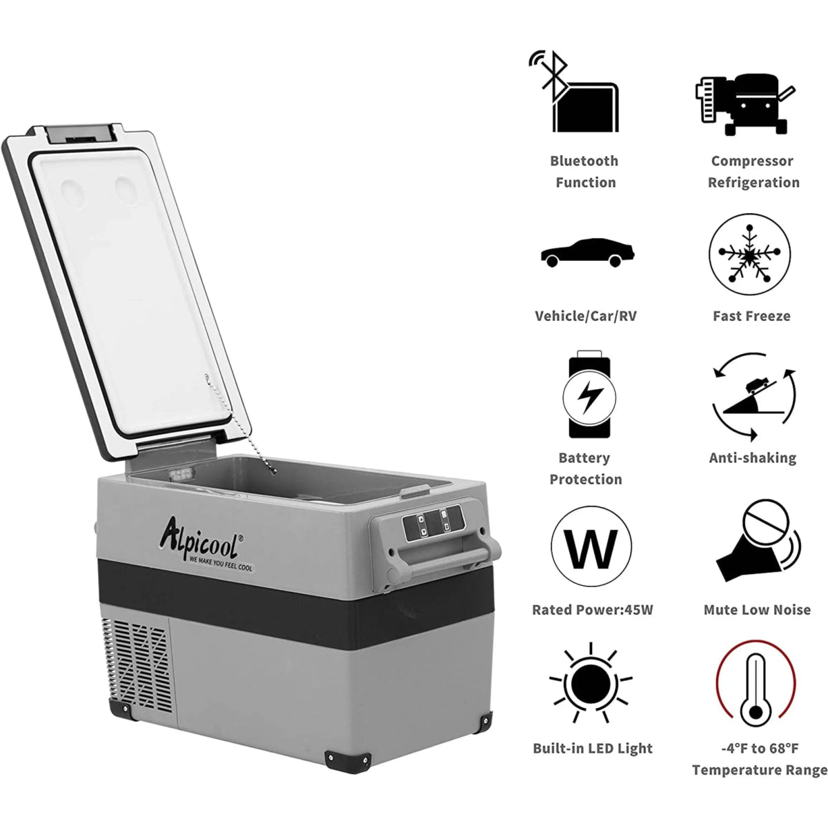 Alpicool CF45 Portable Cooler Refrigerator Freezer 45 Liter - Alpicool - Coolers - GTIN - 5