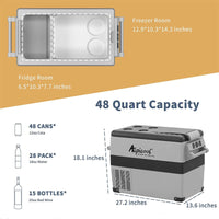 Thumbnail for Alpicool CF45 Portable Cooler Refrigerator Freezer 45 Liter - Alpicool - Coolers - GTIN - 6