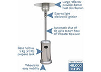 Thumbnail for Blue Sky Outdoor Living Patio Heater Stainless Steel Propane 48,000 BTU