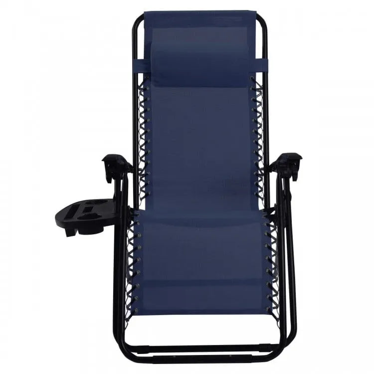 Set of 2 Folding Lounge Chairs Zero Gravity