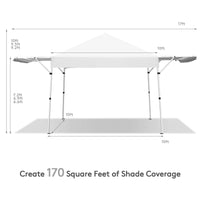 Thumbnail for Foldable Pop Up Canopy with Adjustable Instant Sun Shelter 17'x10' - Costway - Canopy Tents - GTIN6499854644548 - 2