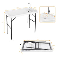 Thumbnail for Folding Portable Camping Fishing Hunting Cleaning Cutting Table - Costway - Tables - GTIN06933315548513 - 2