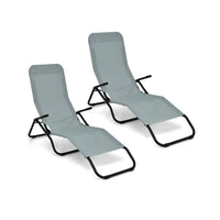 Thumbnail for Folding Portable Chaise Lounger with Rocking Design 2 Piece Light Green - Costway - Chairs & Lounges - GTIN - 1