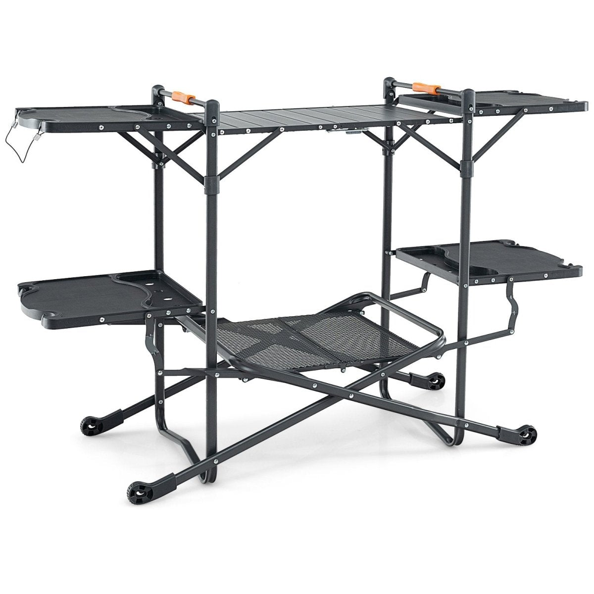 Folding Portable Outdoor Cook Station with Aluminum Tabletop - Costway - Tables - GTIN197867212186 - 1