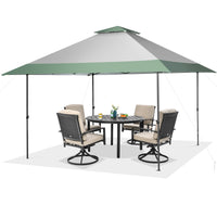 Thumbnail for Pop-Up Canopy Tent with Vented Top and Wheeled Storage Bag 13'x13' Grey