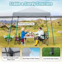 Thumbnail for Portable Pop-up Canopy with Sidewalls & Awnings 10x10 Feet Gray