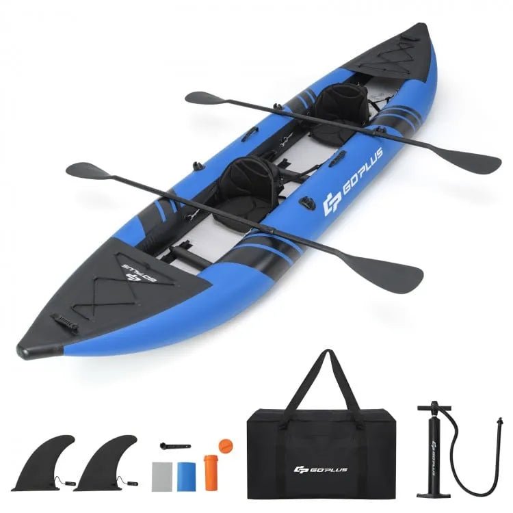 Inflatable 2-person kayak with aluminium paddles-GoPlus-Kayaks-GTIN-4