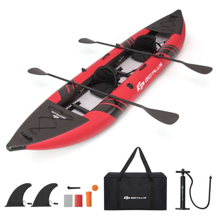 Inflatable 2-person kayak with aluminium paddles-GoPlus-Kayaks-GTIN6473514255428-2