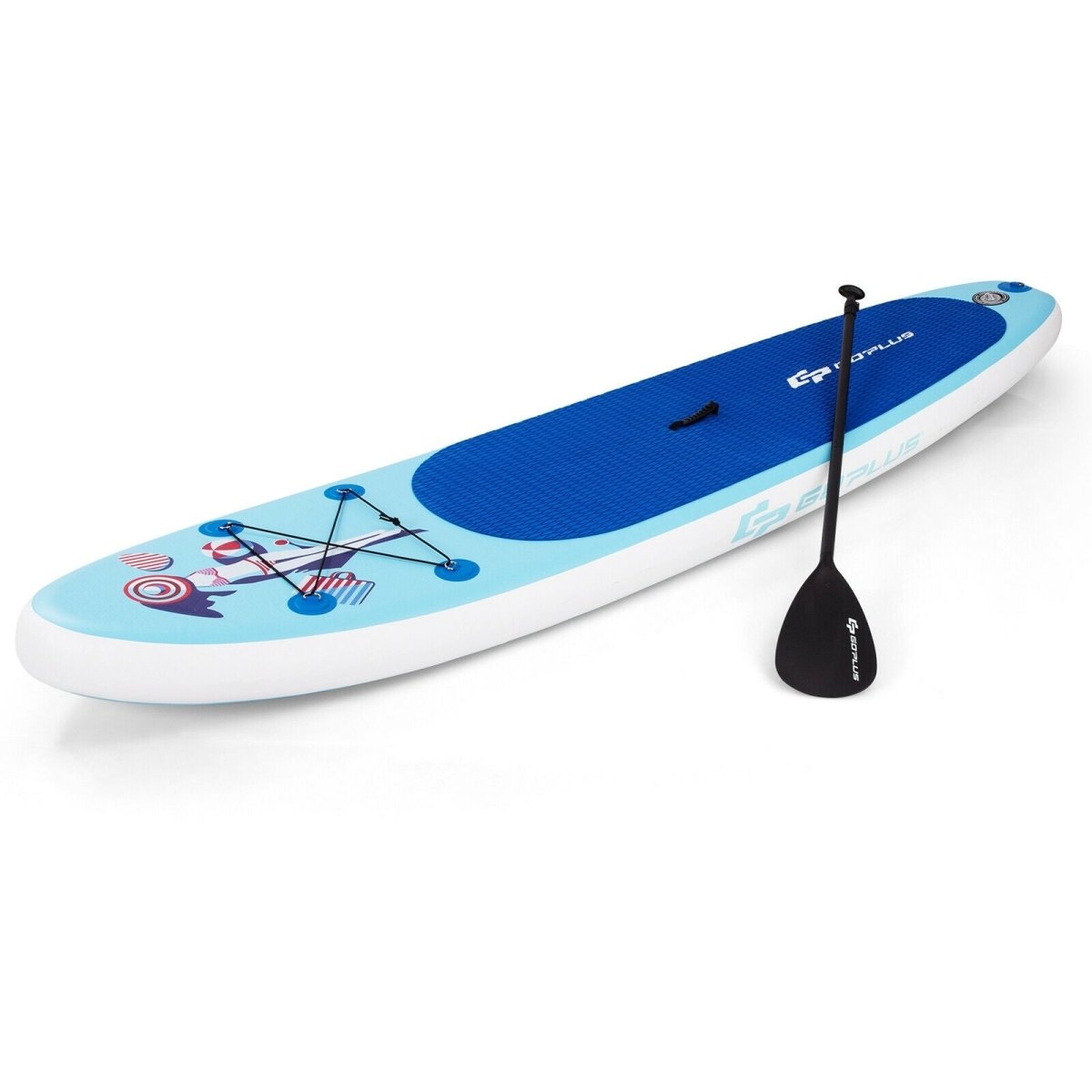 Inflatable Stand Up Paddle Board with Adjustable Paddle Pump 10 Foot - GoPlus - Inflatable Stand - Up Paddleboards - GTIN0796914955597 - 1