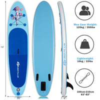 Thumbnail for Inflatable Stand Up Paddle Board with Adjustable Paddle Pump 10 Foot - GoPlus - Inflatable Stand - Up Paddleboards - GTIN0796914955597 - 3