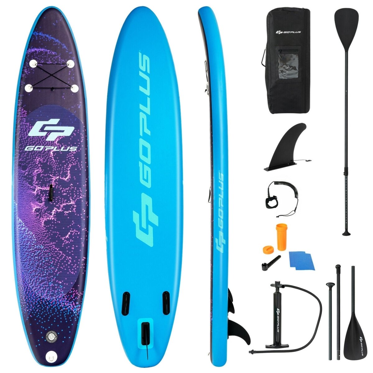 Inflatable Stand Up Paddle Board with Aluminum Paddle & Pump 11 Feet - GoPlus - Inflatable Stand - Up Paddleboards - GTIN07335697720188 - 2