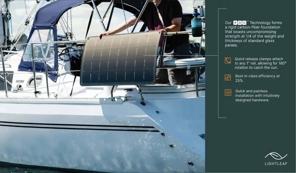 LIGHTLEAF seaLeaf Lightweight boat solar panel-LIGHTLEAF-Solar Panels-GTIN-10