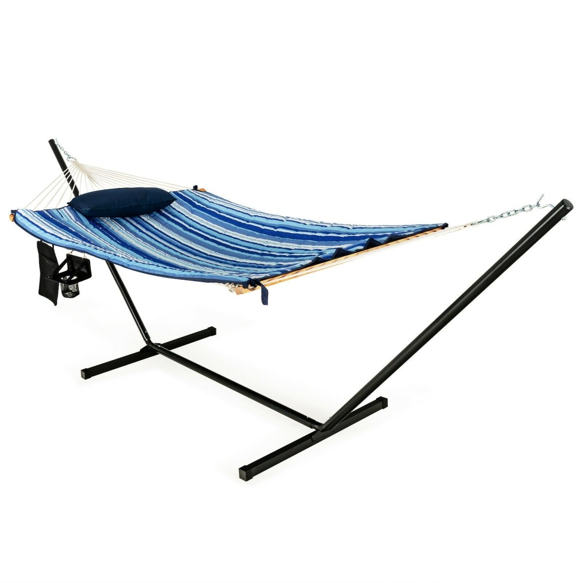 Outdoor Hammock Chair Stand Set with Pillow Cup Holder - Costway - Hammocks & Hanging Chairs - GTIN0736542323368 - 3