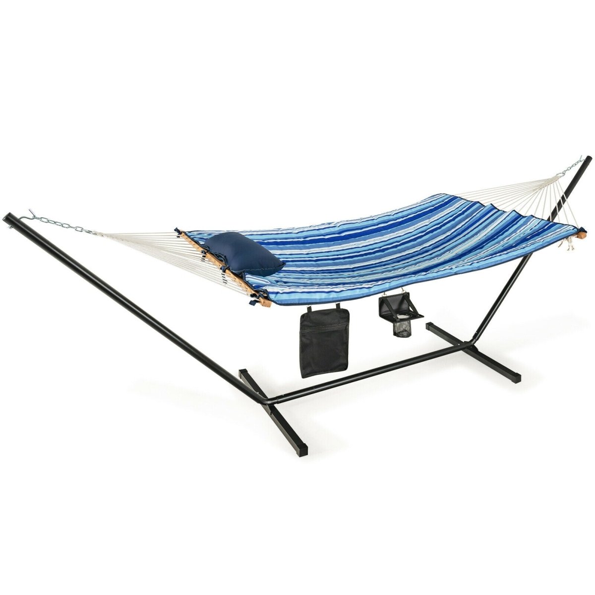 Outdoor Hammock Chair Stand Set with Pillow Cup Holder - Costway - Hammocks & Hanging Chairs - GTIN0736542323368 - 1