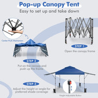 Thumbnail for Outdoor Instant Pop - up Canopy Tent with Dual Half Awnings 10x17.6 Feet - Costway - Canopy Tents - GTIN0783501268550 - 7