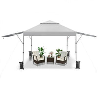 Thumbnail for Outdoor Instant Pop - up Canopy Tent with Dual Half Awnings 10x17.6 Feet - Costway - Canopy Tents - GTIN0783501268734 - 2