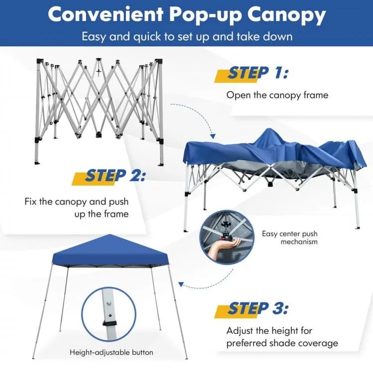 Outdoor Instant Pop - up Canopy with Carrying Bag 10x10 Feet - Costway - Canopy Tents - GTIN0783501268895 - 5