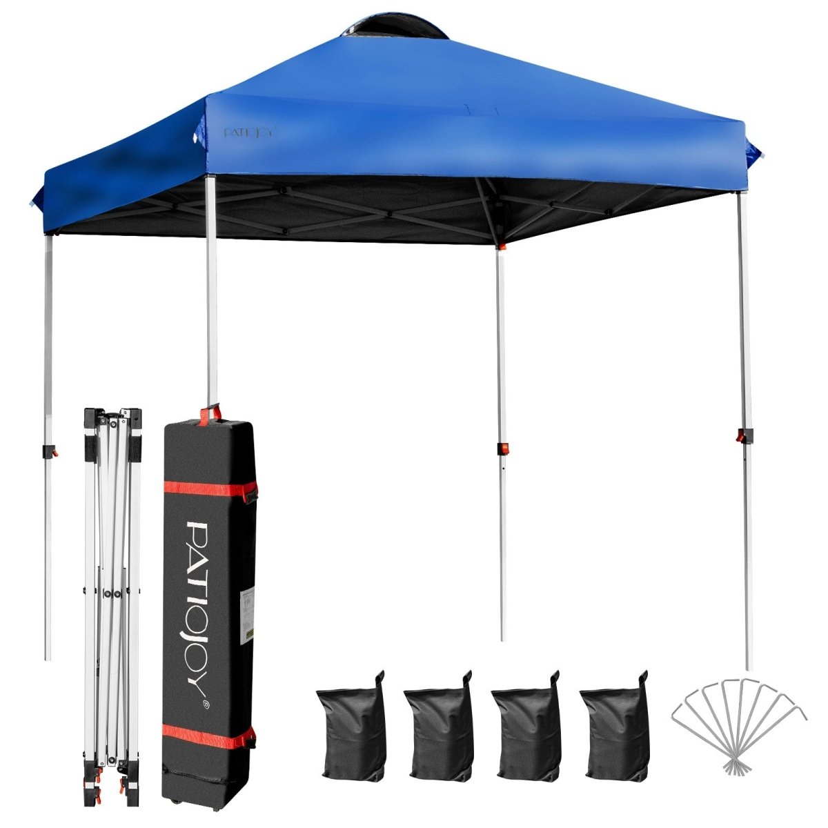 Outdoor Pop - up Canopy with Portable Roller Bag 6.6x6.6 Feet Blue - Patiojoy - Canopy Tents - GTIN06975210521772 - 3