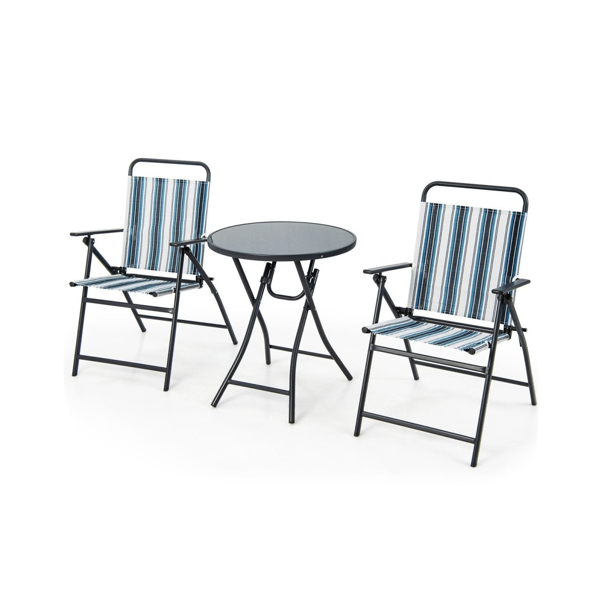 Portable 3 Piece Outdoor Folding Chair Set - Costway - Chairs & Lounges - GTIN - 1