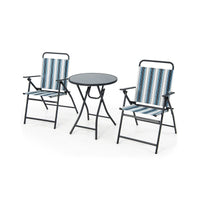 Thumbnail for Portable 3 Piece Outdoor Folding Chair Set - Costway - Chairs & Lounges - GTIN - 1