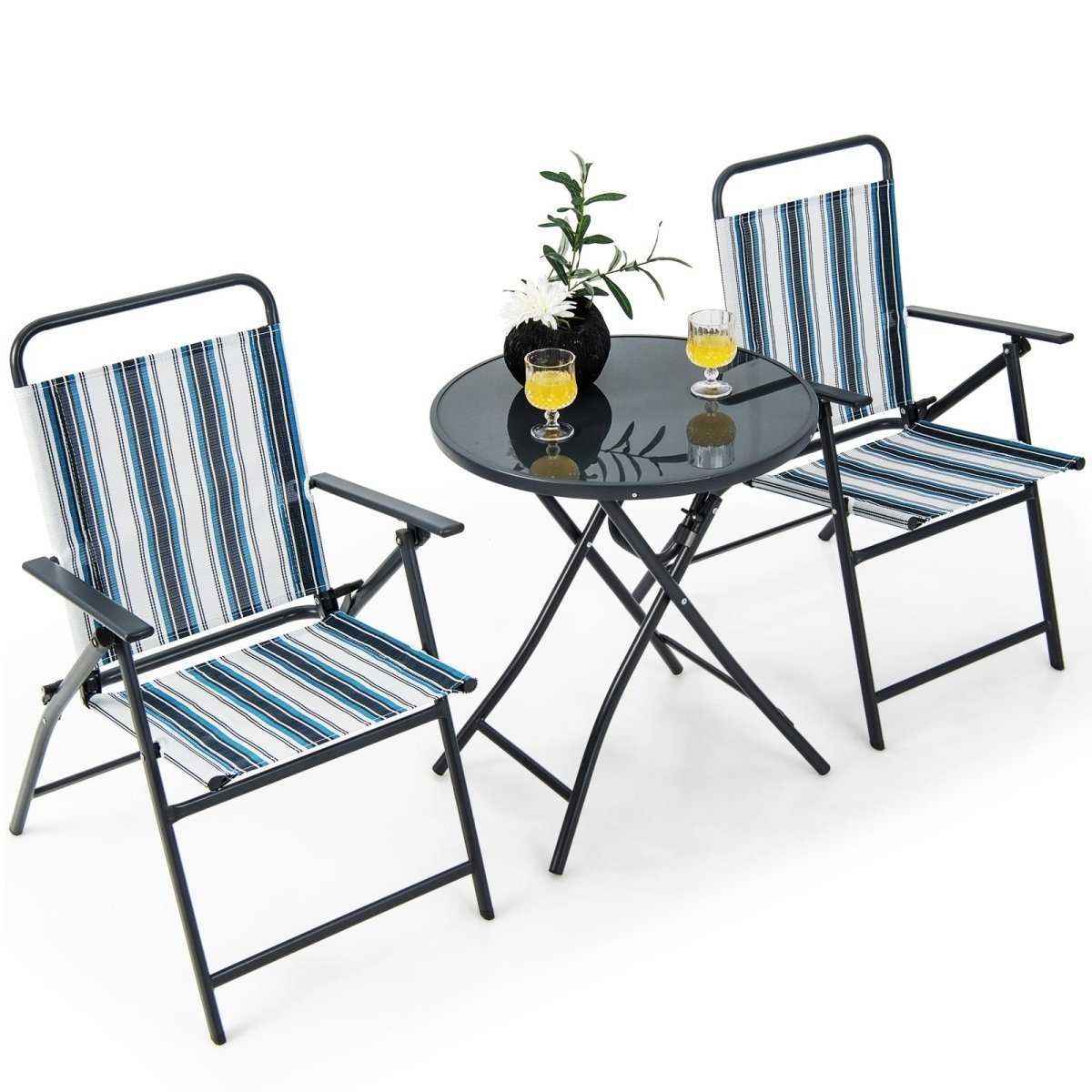 Portable 3 Piece Outdoor Folding Chair Set - Costway - Chairs & Lounges - GTIN - 2