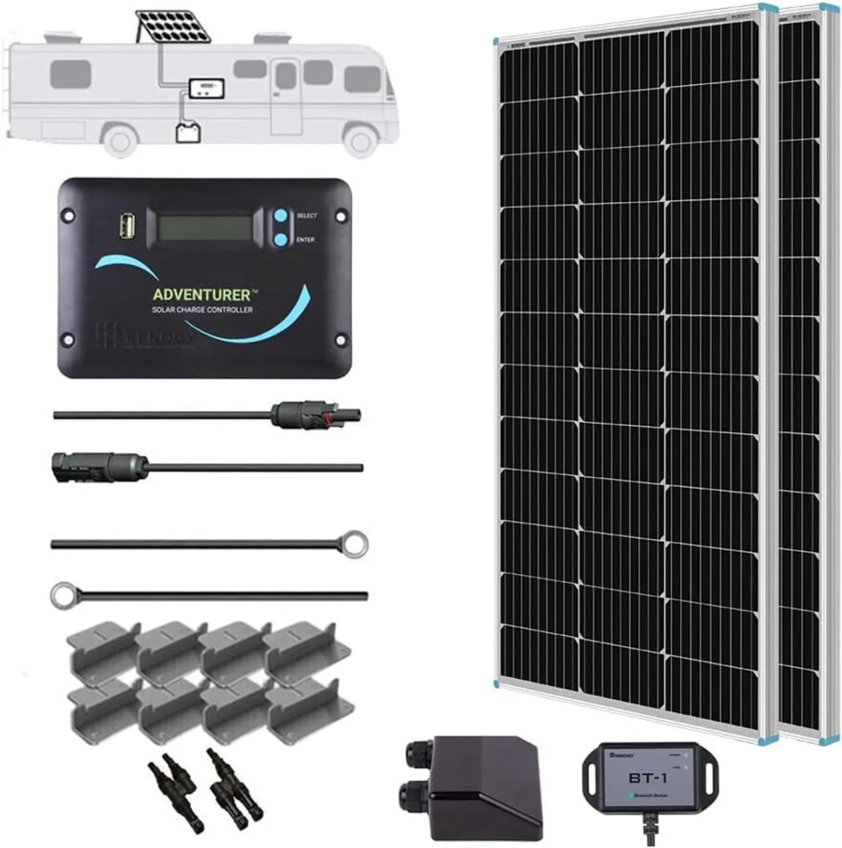 Renogy 200 Watt 12 Volt Solar RV Kit - Renogy - Solar Panels - GTIN0816360020820 - 1