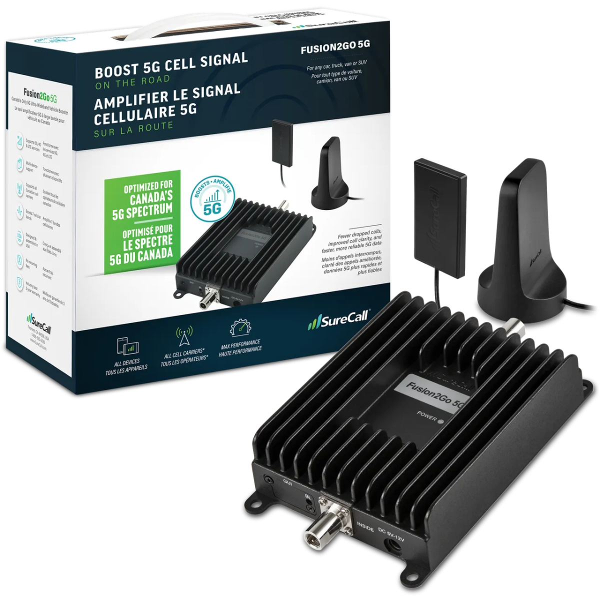 Surecall Fusion2go 5G/4G/LTE Vehicle Cellular Signal Booster-SureCall-Signal Boosters-GTIN850043816102-4