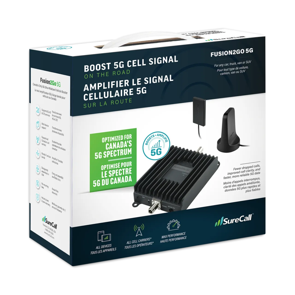 Surecall Fusion2go 5G/4G/LTE Vehicle Cellular Signal Booster-SureCall-Signal Boosters-GTIN850043816102-5