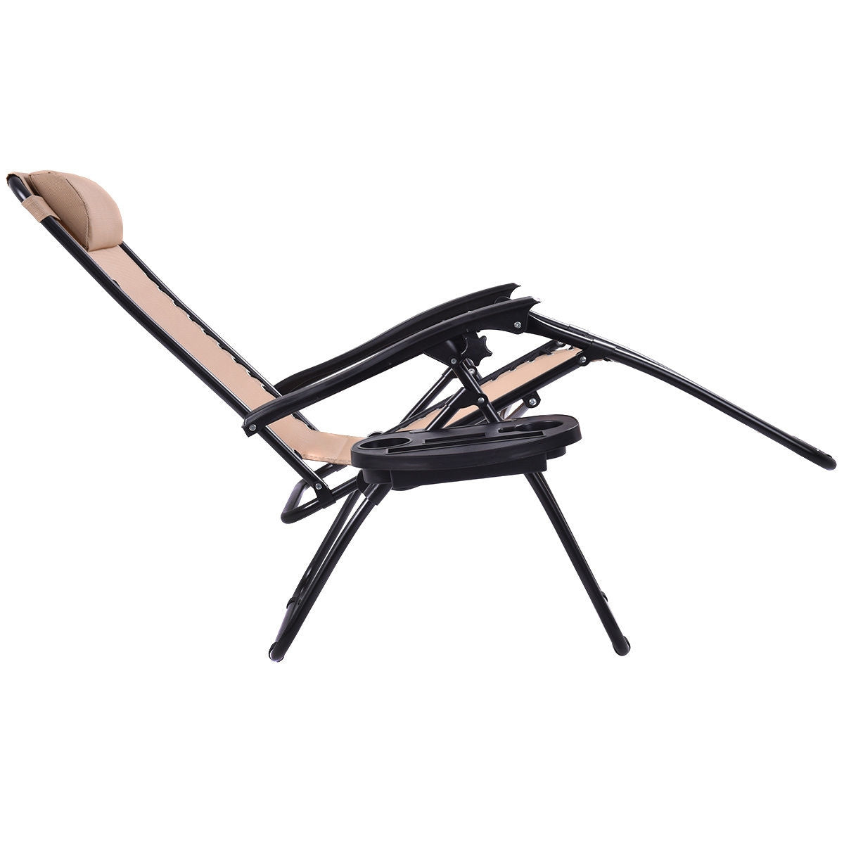 Set of 2 Folding Lounge Chairs Zero Gravity